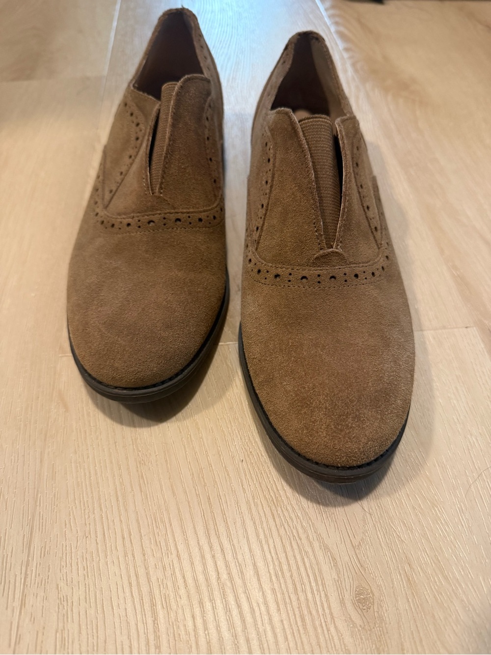 Franco Sarto Women’s Suede Slip-On Dress Shoes - Brown